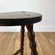 Tabouret tripode en bois perlé / tourné années 40
