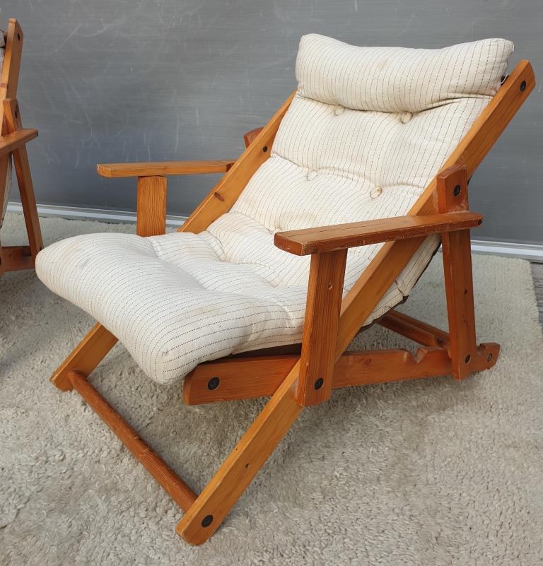 Pair of Kon-Tiki armchairs by Gillis Lundgren 1980's