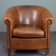 Fauteuil club en cuir de mouton robuste
