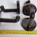 Set of 4 vintage 70s wall hooks, 10 cm