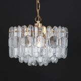 gilded brass and crystal glass chandeliers Palazzo, Kalmar, Austria, 1970