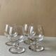 4 crystal digestif glasses Daum France – Orval model
