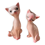 Ceramic cat duo