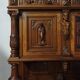 19th-century Renaissance walnut two-body buffet