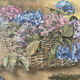 Old oil on canvas bouquet of hydrangeas signed
