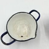 Enamelled metal fondue pot duo