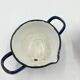 Enamelled metal fondue pot duo