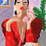 "Hablando conmigo misma" 30x42cm