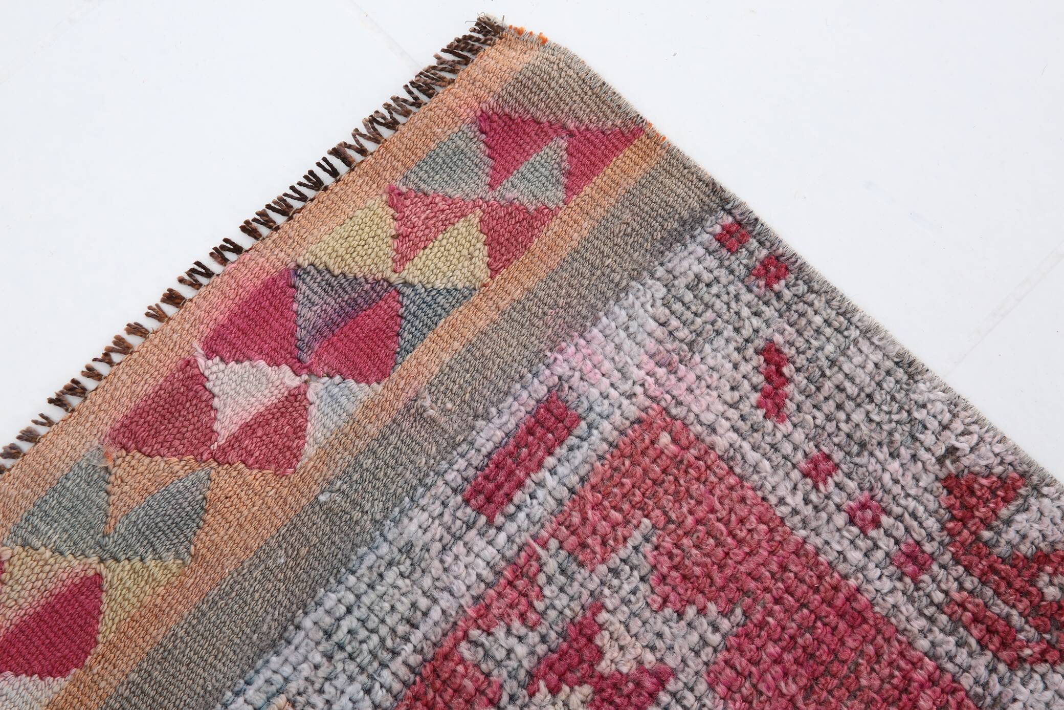 3x11 soft pink retro vintage runner rug, 89x334cm