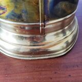 Flame-patterned golden umbrella stand