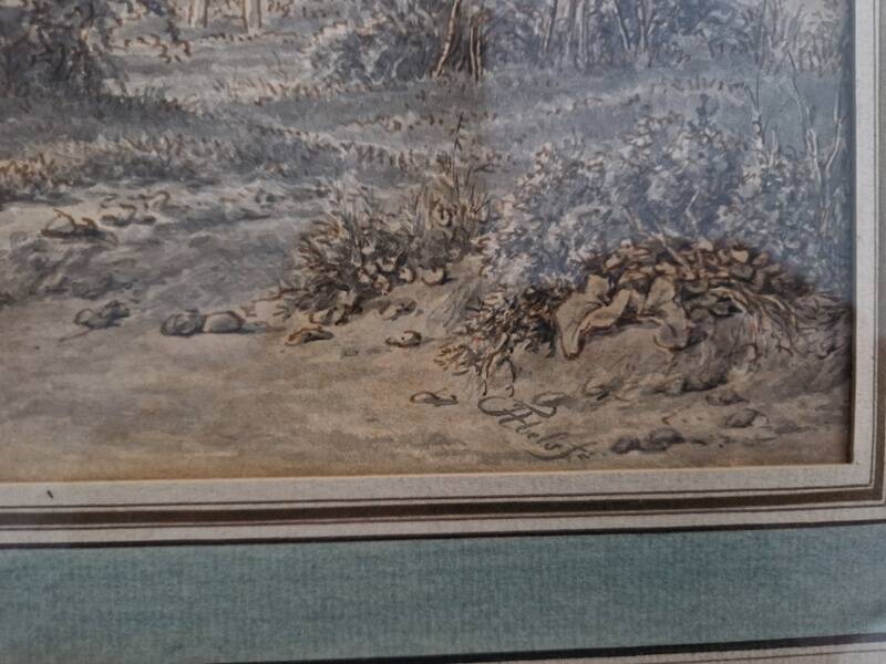 Jacobus Theodorus Abels (1803-1866) - Brown ink drawing on paper