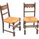 Set de 8 chaises paillées art déco 1940