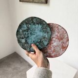 Pair of Vallauris ceramic dinner plates