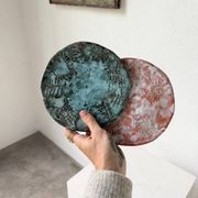 Pair of Vallauris ceramic dinner plates