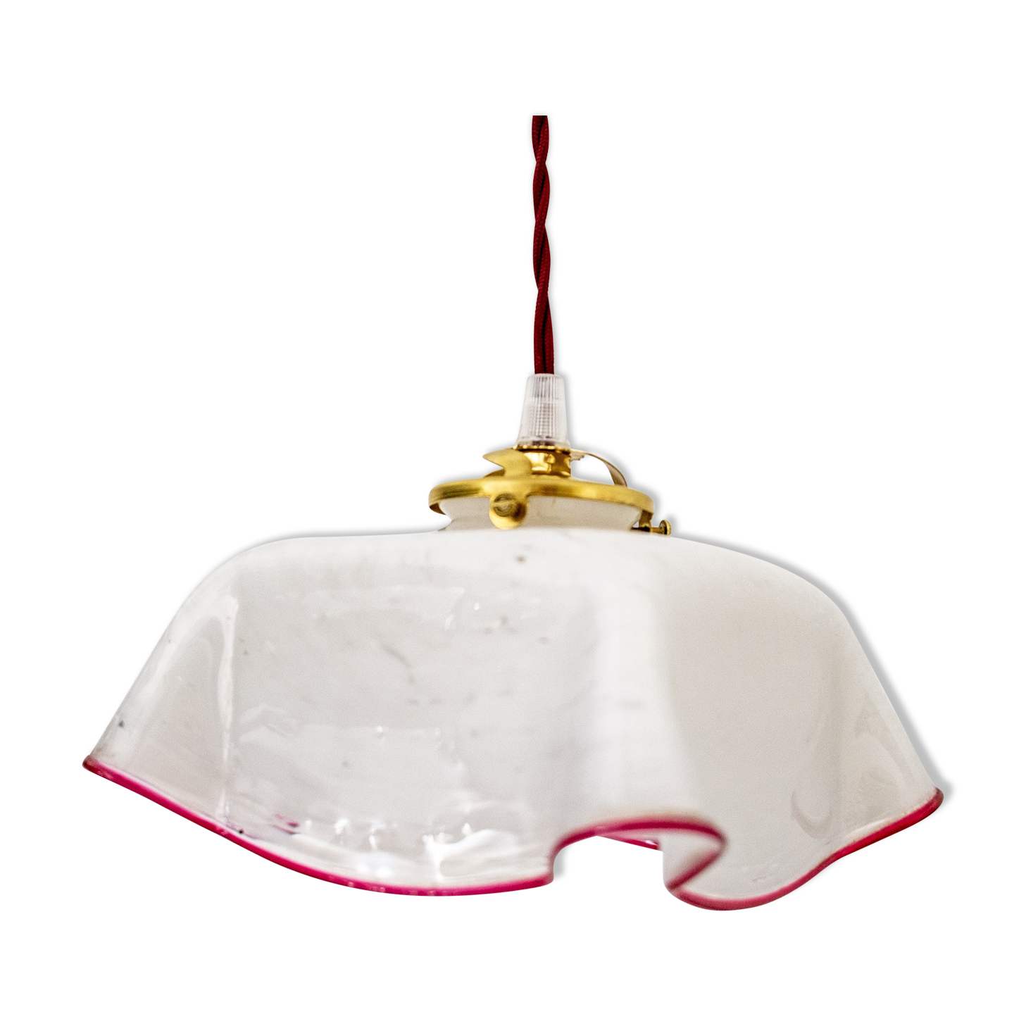 Art Deco square clichy glass pendant light