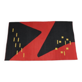 Modernist Geometric Kilim Carpet, 1950s