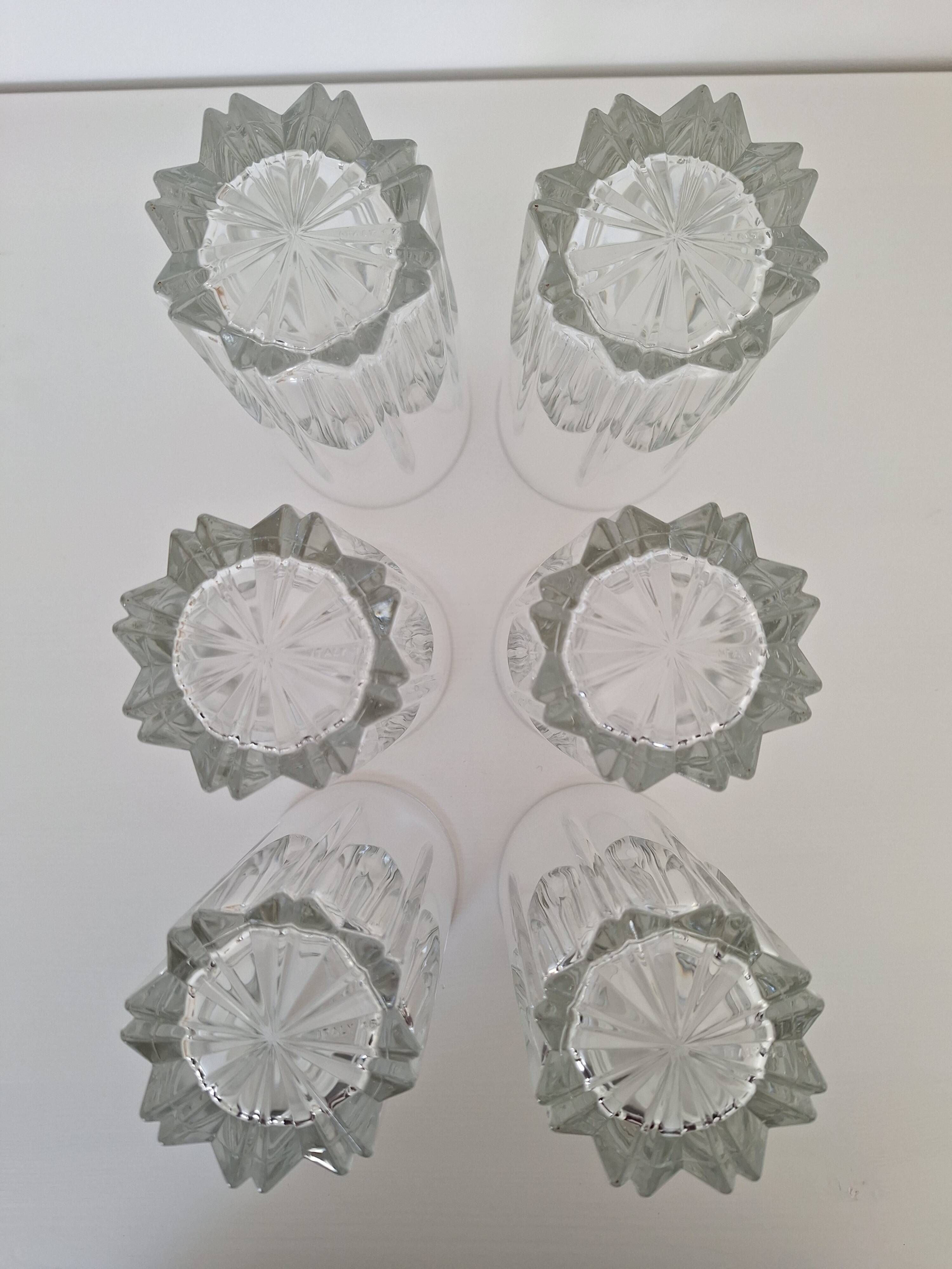 Italian glasses for aperitif or water from the 80s.