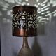 Large vintage Accolay lamp with flamed ceramic and metal shade.