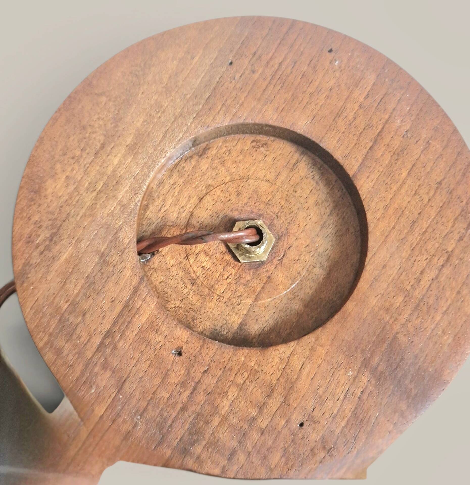 Lampe style Art Déco articulée - Bois et laiton - 1930