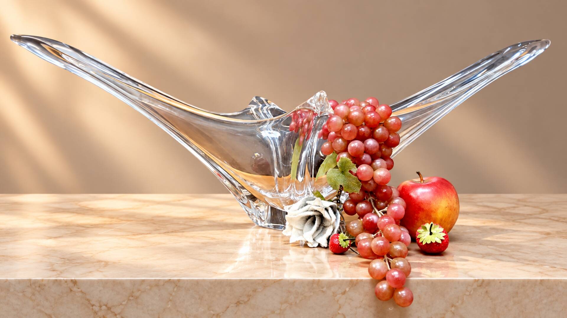 Monumental Daum French crystal bowl / centerpiece 79cm