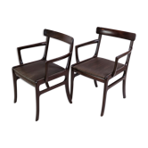 Paire de fauteuils Rungstedlund en acajou par Ole Wancher