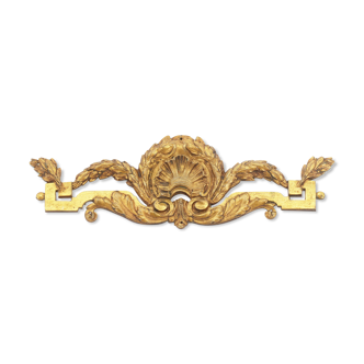 Old brass pediment