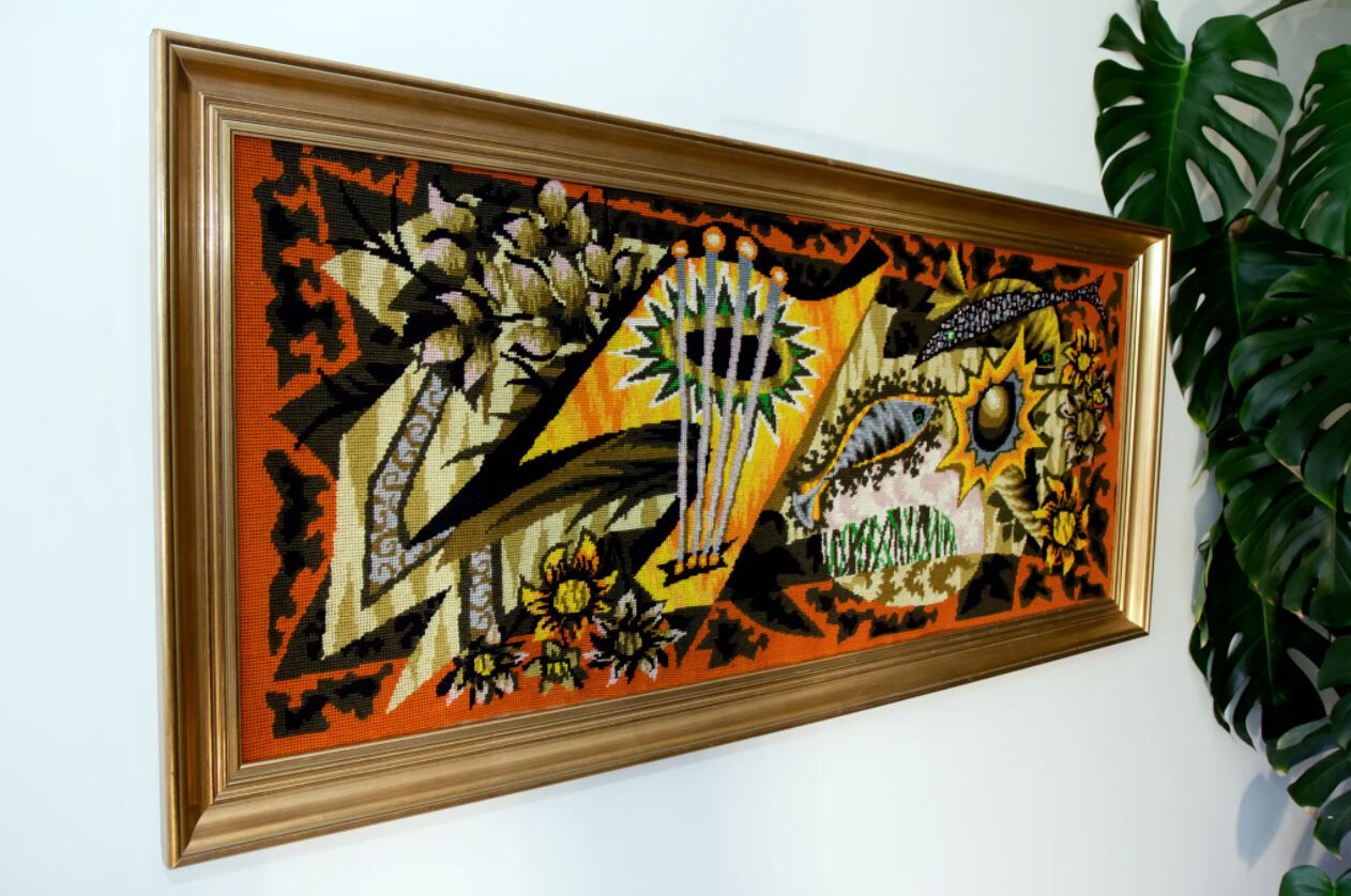 Modernist tapestry, cubist