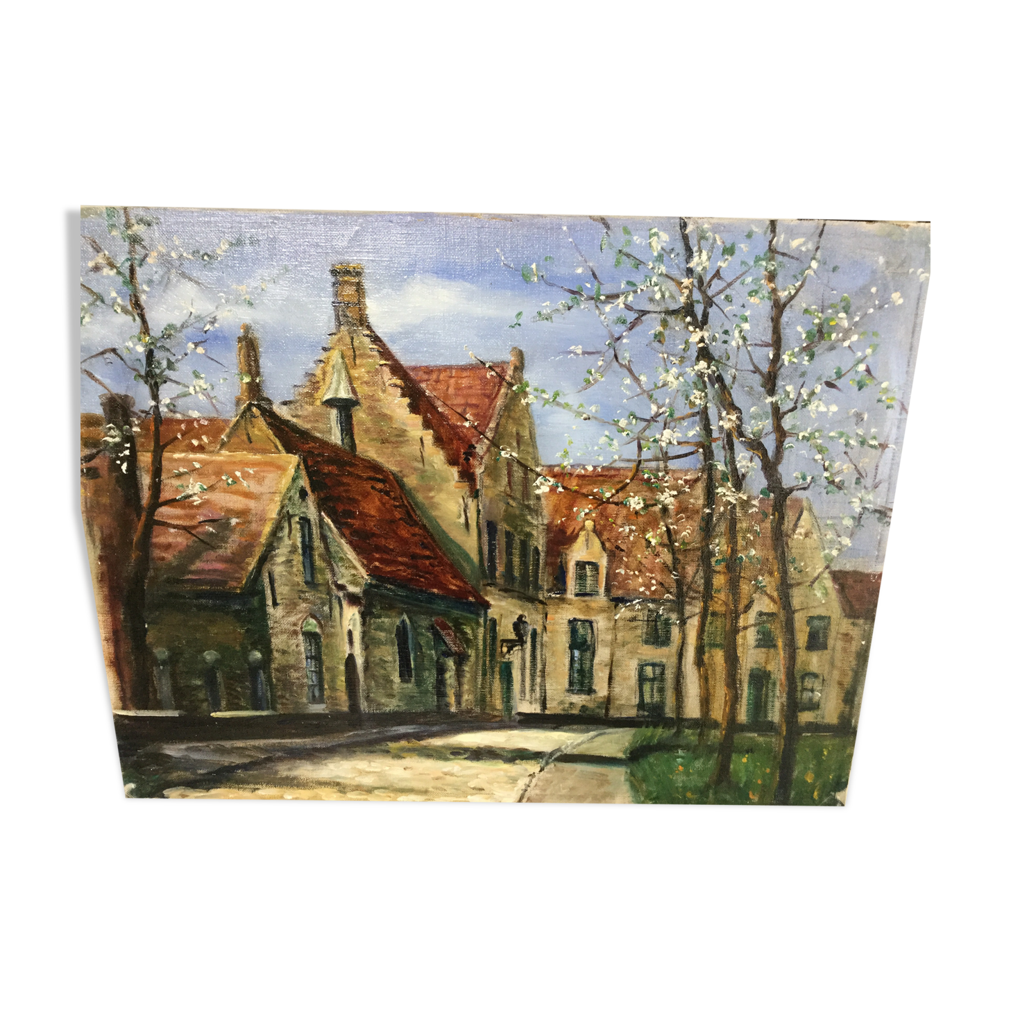 Oil on canvas "beguinnage"