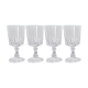 Set of 4 Crystal Water Glasses of Arques model Louvre