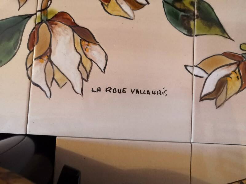 Georges Pelletier Vallauris La Roue Magnolias Vintage Coffee Table