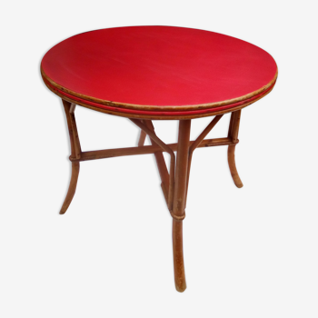 60s rattan coffee table
