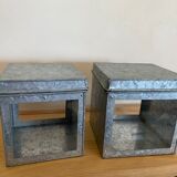 Set of 2 zinc cans