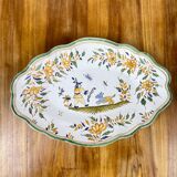 Plat art déco vert et blanc