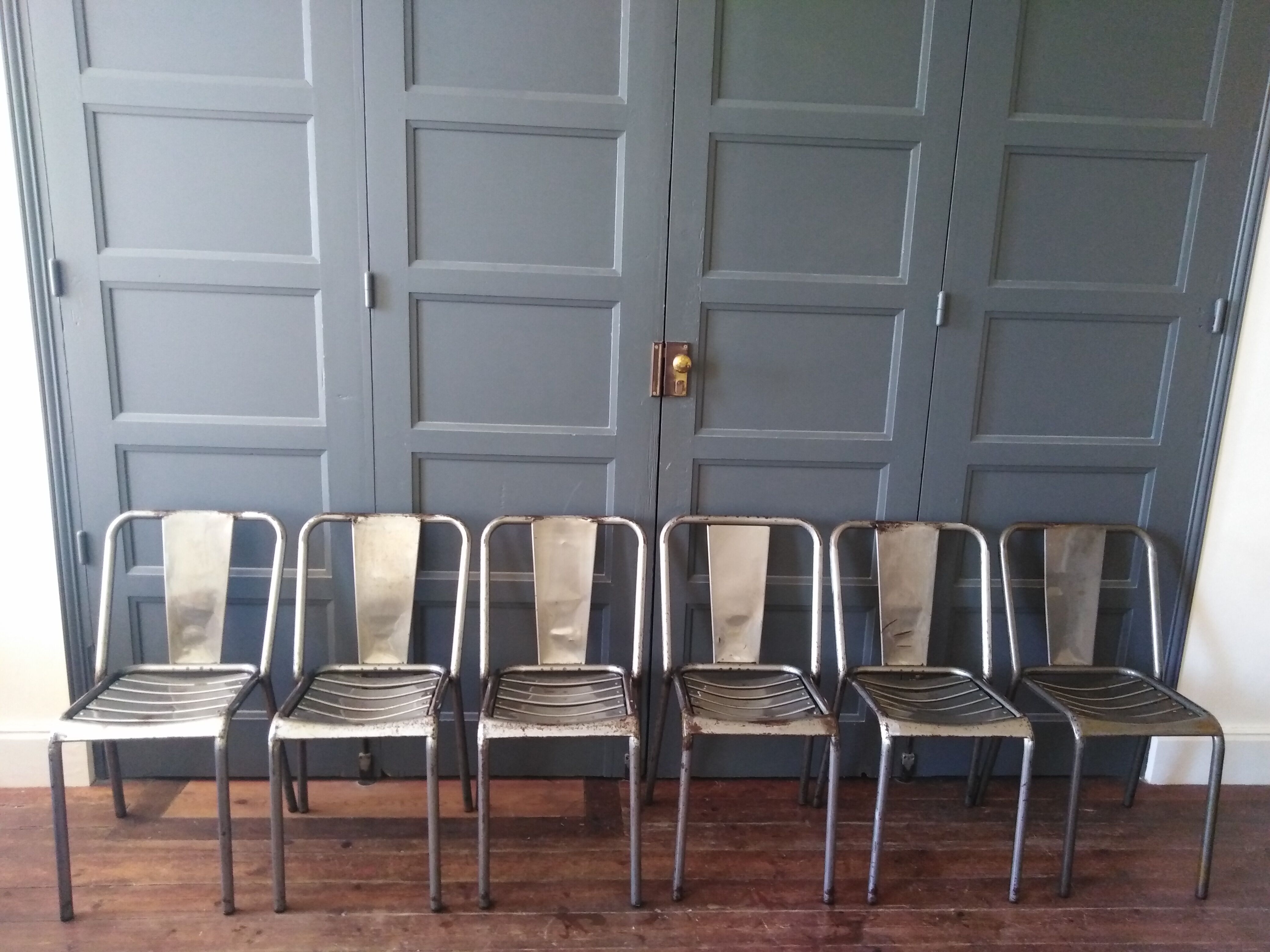 6 Tolix bistro chairs