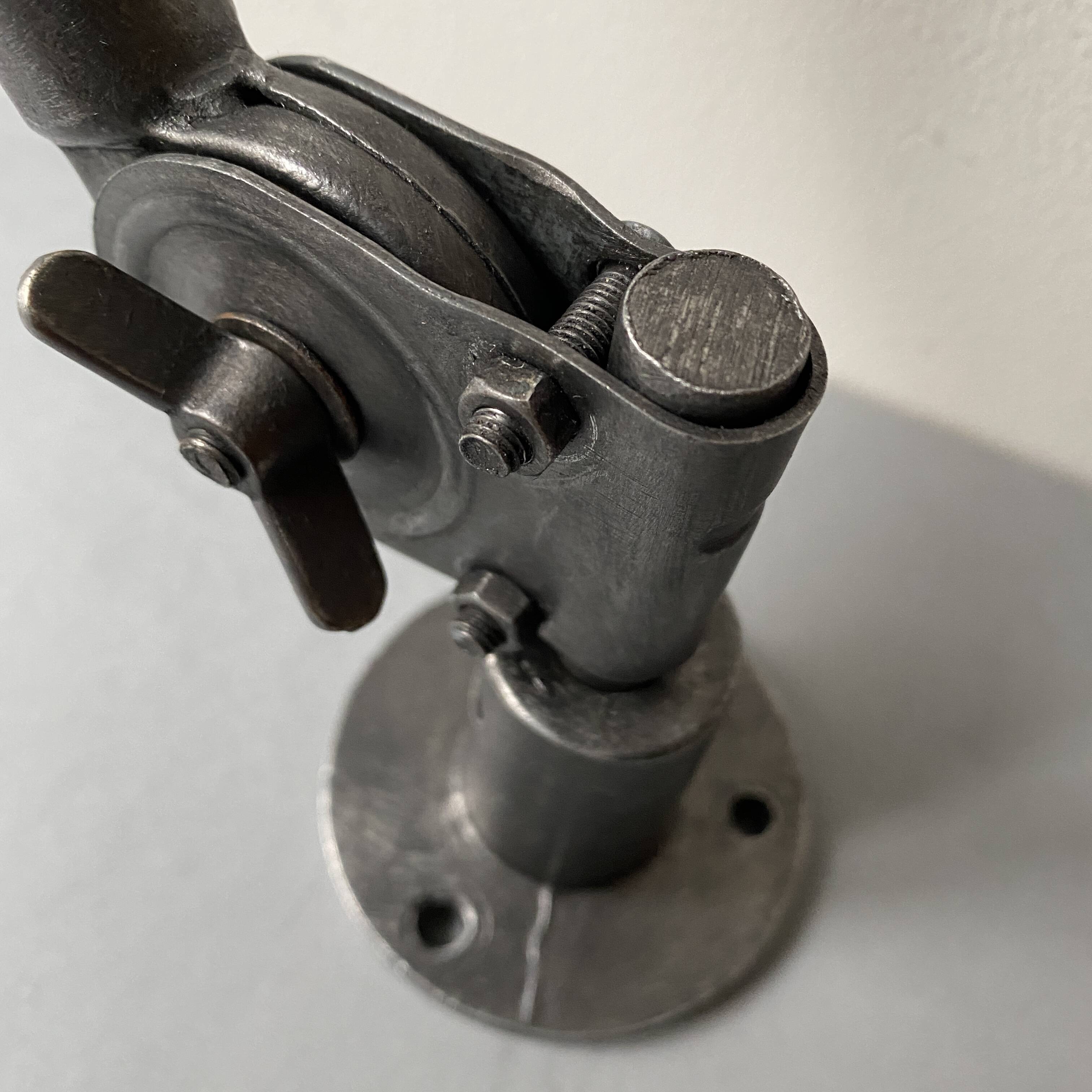 Antique large German industrial wall lamp "sis"