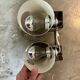 1970s chrome Space Age wall light