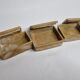 Set of three soft stone jewellery boxes decorated with traditional Tuareg motifs