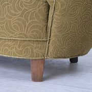 1960s, Danish 2-seater "Banana" sofa, furniture velour, beech wood.