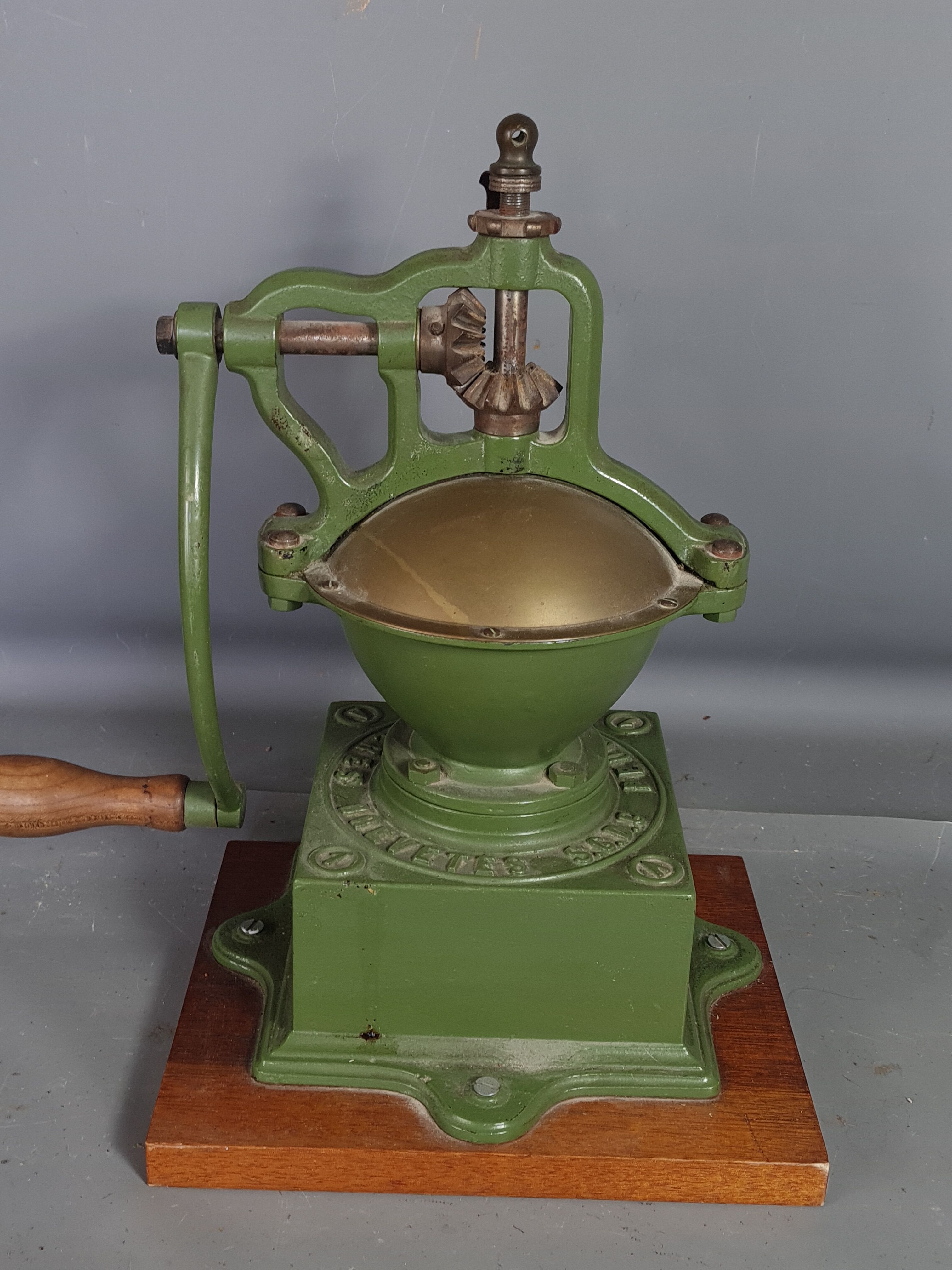 Old Peugeot counter coffee grinder patented circa 1930