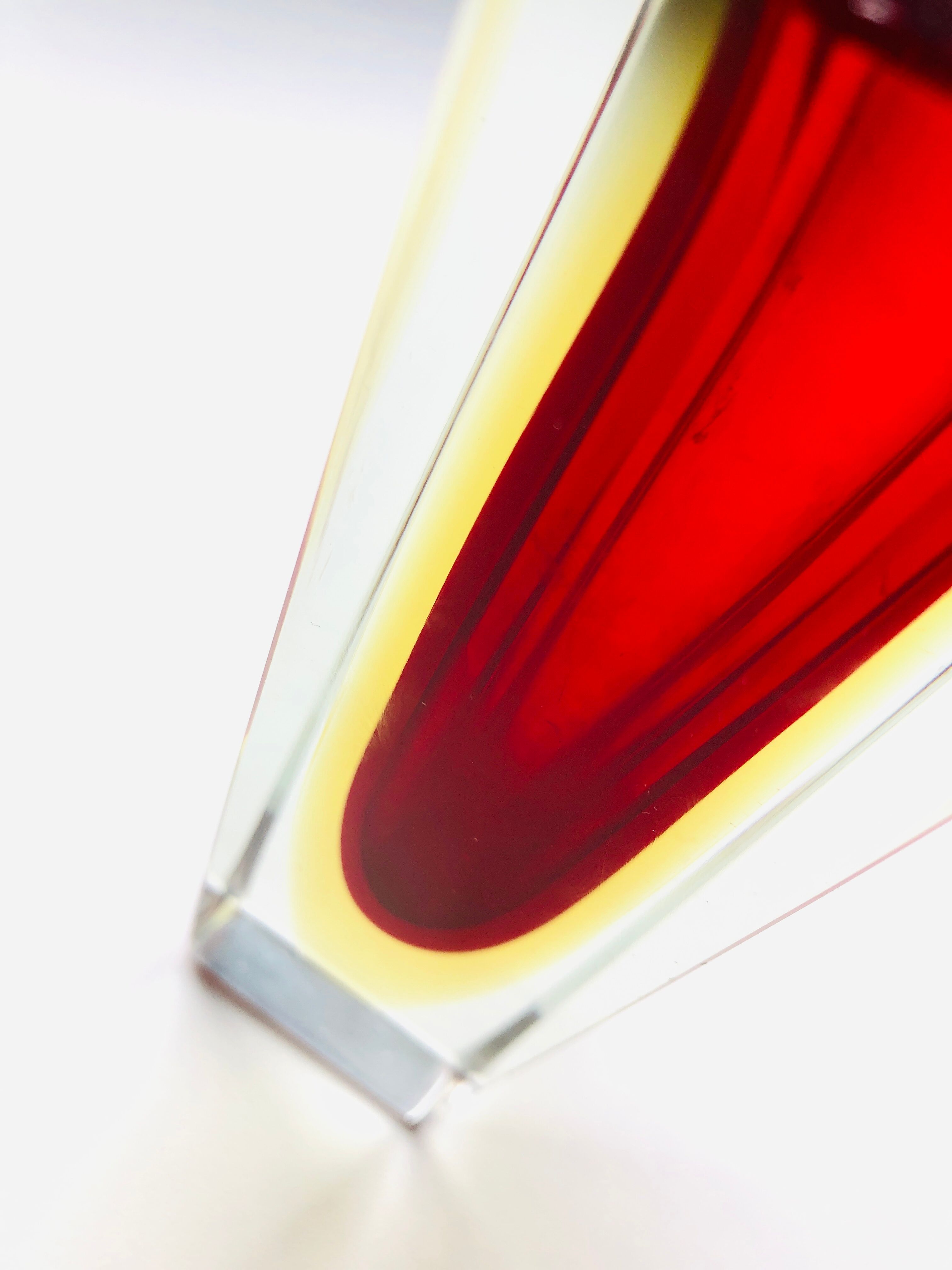 Vase Sommerso Murano design Luigi Mandruzzato, 60s