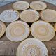 Ensemble de 10 assiettes à dessert en grès Niderviller modèle Fauve années