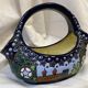 Ceramic basket Arts & Crafts Amphora Bohemia Czechoslovakia 1900