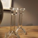 Glass candle holders