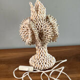 Lampe vintage en coquillages Cauris