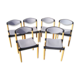 Set of 6 Strax chairs produced by Casala in 1989 design Hartmut Lohmeyer
