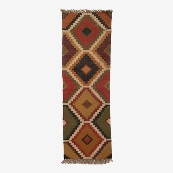 Jute handwoven kilim runner dhurrie rug,kelim, dhurry, indian,oriental, traditional.