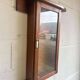 Vintage wall cabinet / mini showcase / wall cabinet: glass & wood