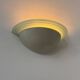 Pair of vintage half-moon wall lights, perspex and white metal, France, 1970.