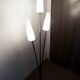 1960 brass cast iron and glass lamppost 3 heads