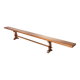 French Extra long solid elm wooden monastery bench, ca. 1850